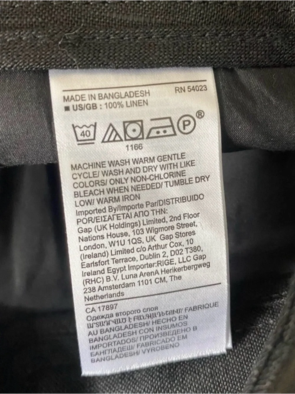 Black dress linen trousers